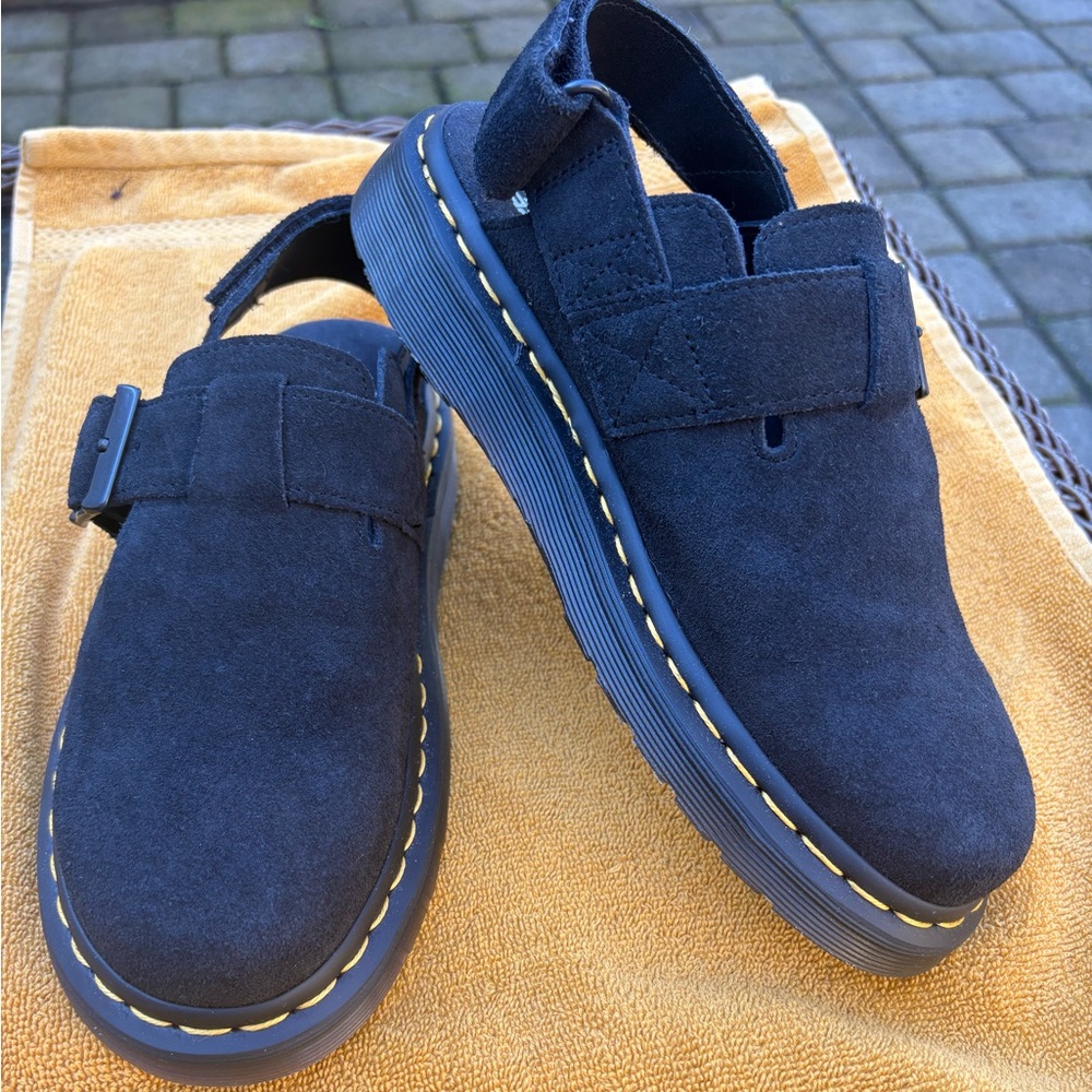 JORGE II SUEDE SLINGBACK MULES IN BLACK E.H.SUEDE MSRP$170